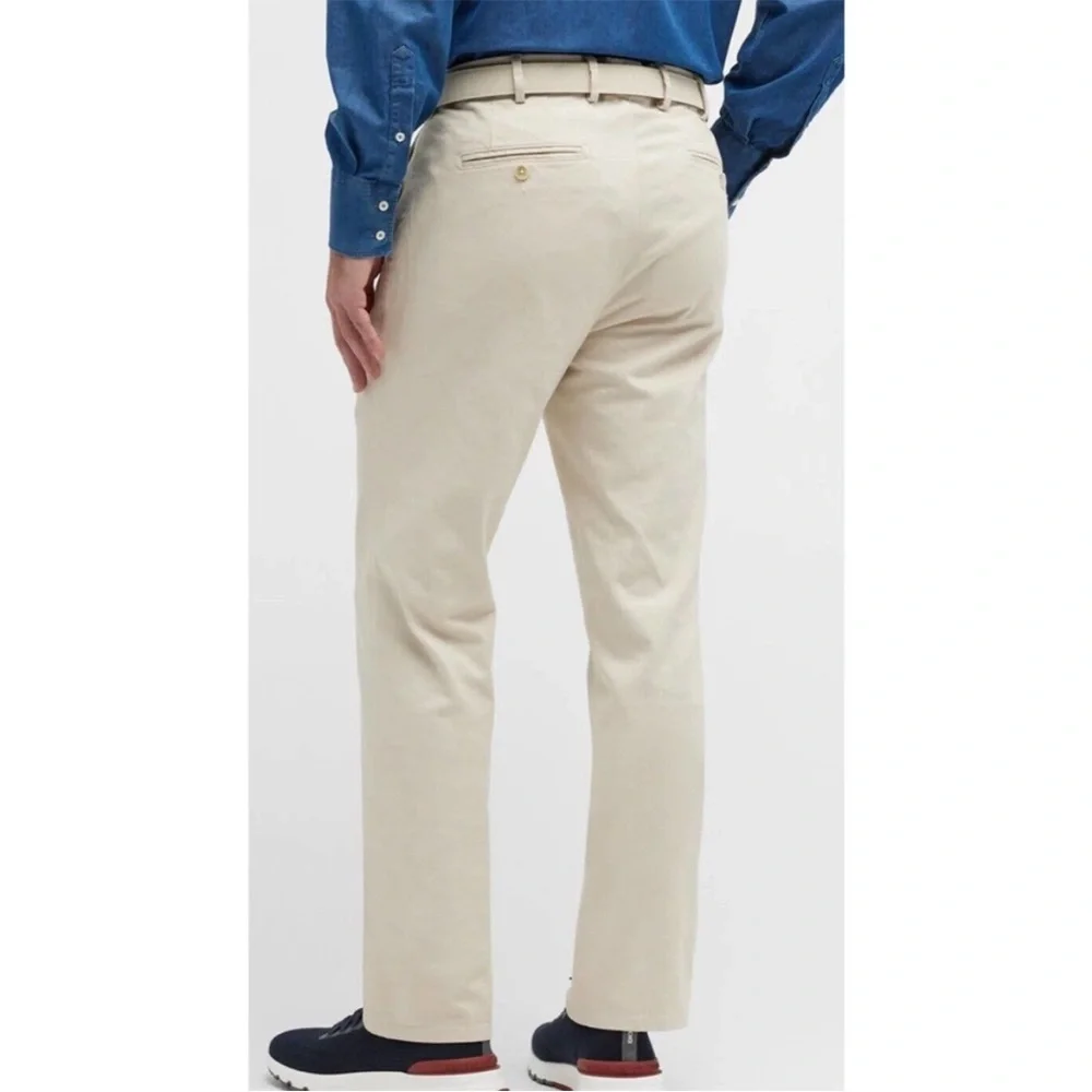 NWT Peter Millar Pants Sz 40 Crown Pilot Twill Flat Front Trouser Chinos‎ Stone